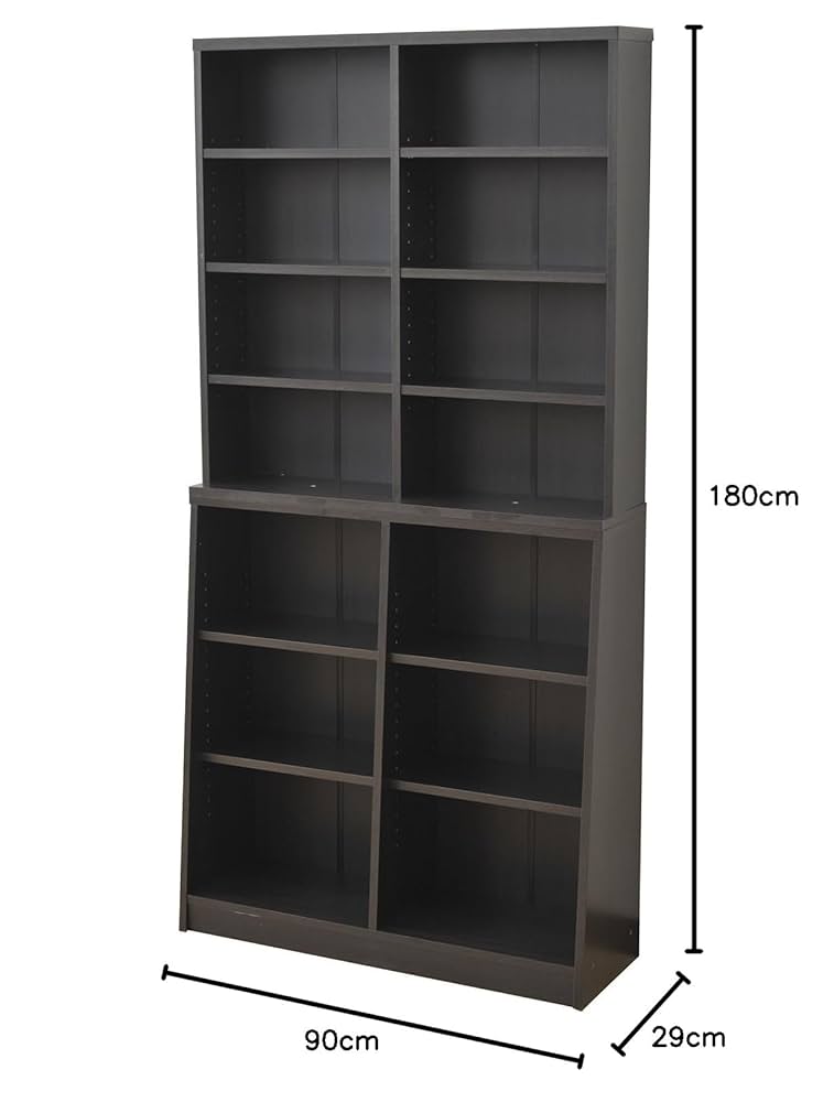 本棚・多目的ラック　180×88 ダークブラウン 多目的ラック、マガジンラック RT-1860--DBR ダークブラウン 幅